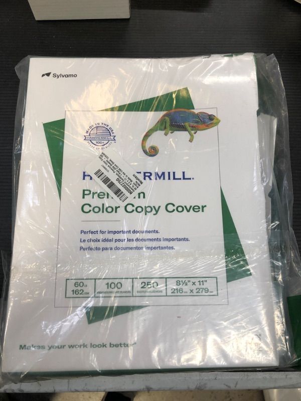 Photo 2 of Hammermill Cardstock, Premium Color Copy, 60 lb, 8.5 x 11 - 1 Pack (250 Sheets) - 100 Bright, Made in the USA Card Stock, 122549R , White 1 Pack | 250 Sheets Letter (8.5x11)