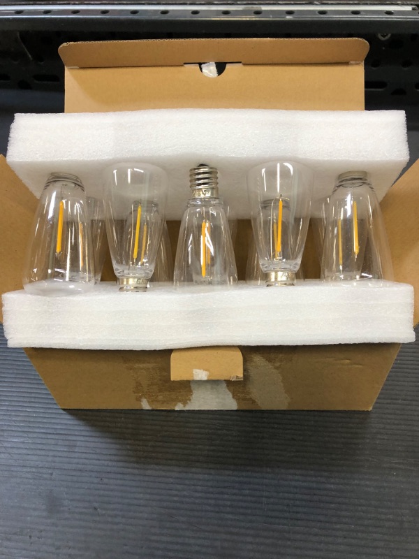 Photo 1 of 10 Pack Edison Light Bulbs, ST40 Clear Glass Light Bulb Replacement,