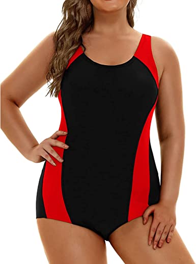 Photo 1 of 

Aqua Eve Plus Size Swimsuits Athletic One Piece Bathing Suit for Women Tummy Control Slimming Swimwear