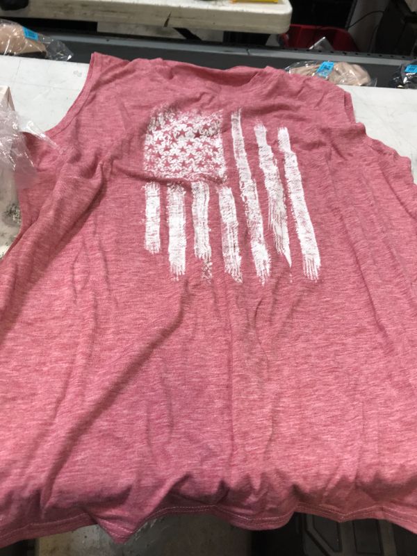 Photo 1 of American Flag Pink Tank Top size XXL womens 