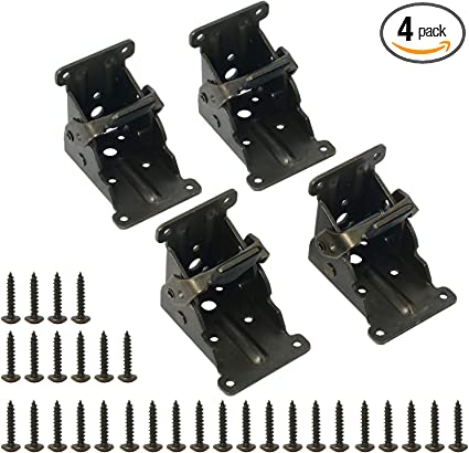 Photo 1 of  4 Pack Foldable Support Bracket Collapsible Support Frame Self-Locking Hinge Table Leg Foldable Hinge Hardware with Screws