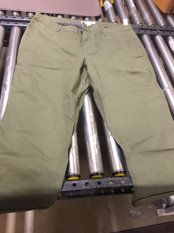 Photo 1 of Amazon Essentials Women's Cropped Mid-Rise Skinny-Fit Chino Pant (Available in Plus Size) 18 Plus Washed Olive