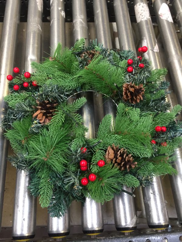 Photo 1 of A Cheerful Giver Small Wreath  - Holiday Tradition Artificial Floral Decor 
