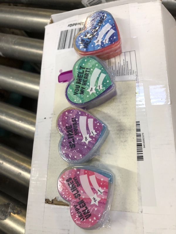 Photo 1 of 4-----JOYIN Valentines Day Galaxy Slime Hearts for Kids Valentine Classroom Exchange, Valentine Party Favors, Gift Exchange, Game Prizes
