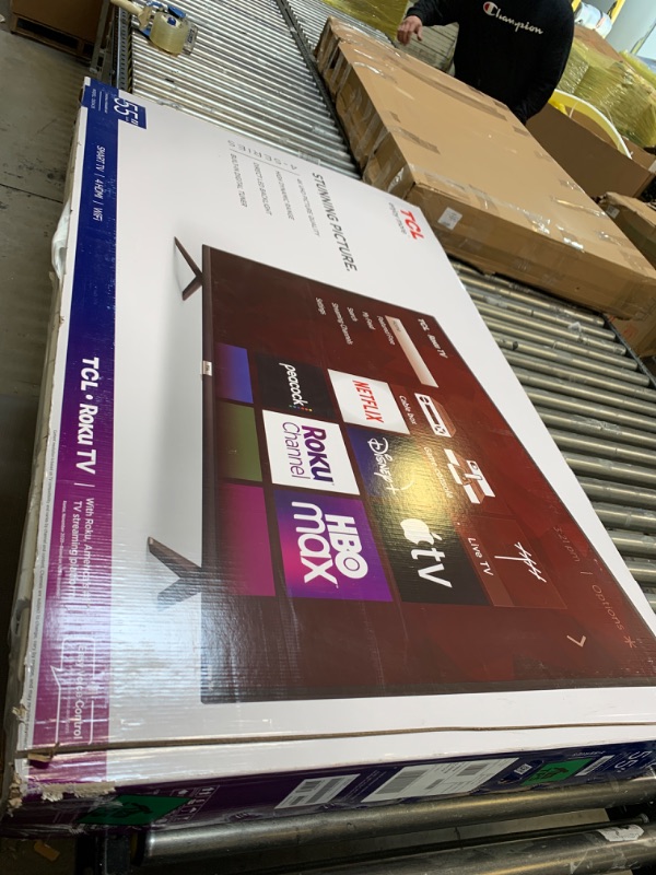 Photo 2 of TCL 55" Class 4-Series 4K UHD HDR Smart Roku TV – 55S435, 2021 Model 55 in TV Only --- Box Packaging Damaged, Item is New
