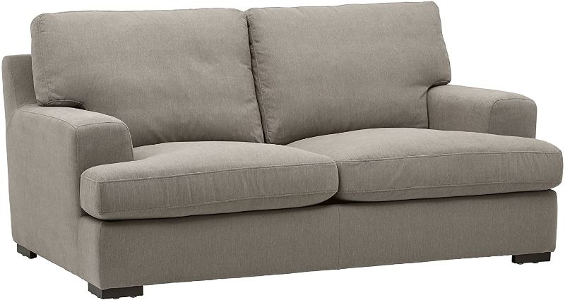 Photo 1 of Amazon Brand – Stone & Beam Lauren Down-Filled Oversized Loveseat Sofa, 74"W, Slate
