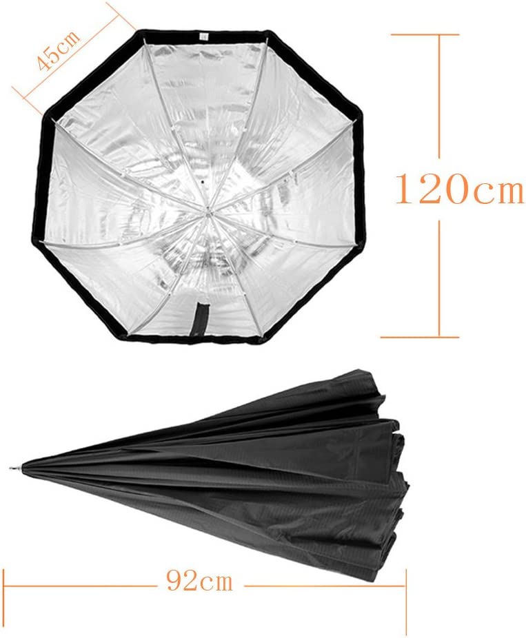 Photo 2 of Godox 120cm / 47.2in Portable Octagon Softbox Umbrella Brolly Reflector for Speedlight Flash
