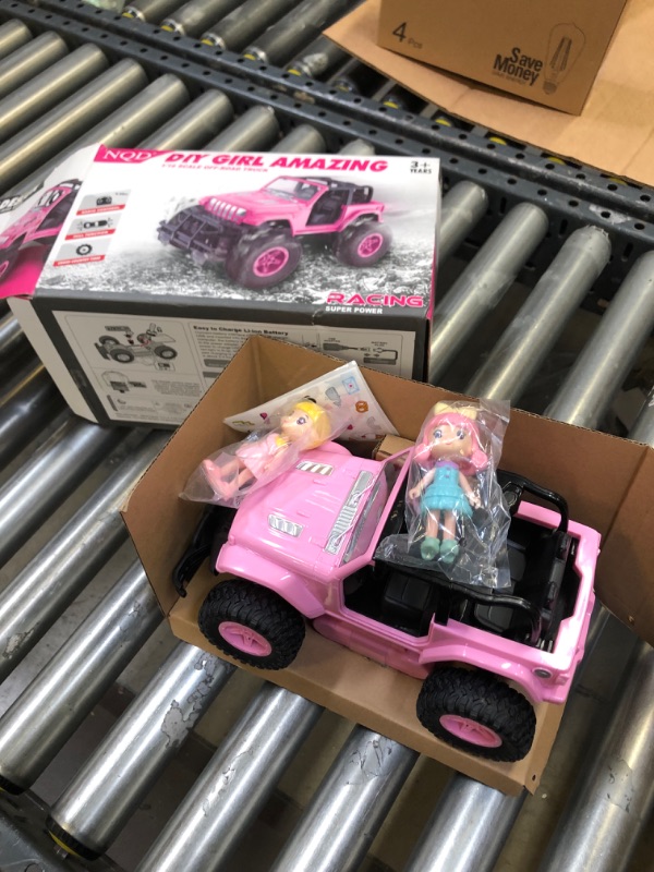 Photo 2 of NQD Remote Control Car RC Racing Cars 1:16 Scale 80 Min Play 2.4Ghz Off Road RC Trucks with Storage Case All Terrain Cars Toys Gifts for 3 Year Old Girls Pink Large