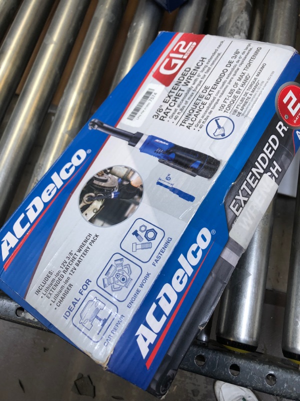 Photo 3 of (read comments) ACDelco ARW1218-3P G12 Series 12V Li-ion Cordless 3/8” 40 ft-lbs. Extended Ratchet Wrench Tool Kit 