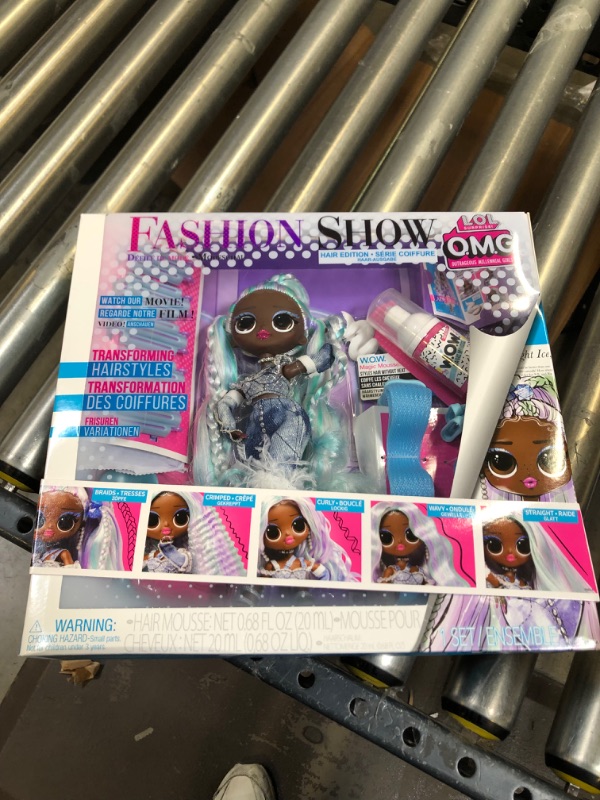 Photo 2 of LOL Surprise OMG Fashion Show Hair Edition Lady Braids 10" Fashion Doll w/Magic Mousse, Transforming Hair, Including Stylish Accessories, Holiday Toy Playset, Gift for Kids Ages 4 5 6+ & Collectors