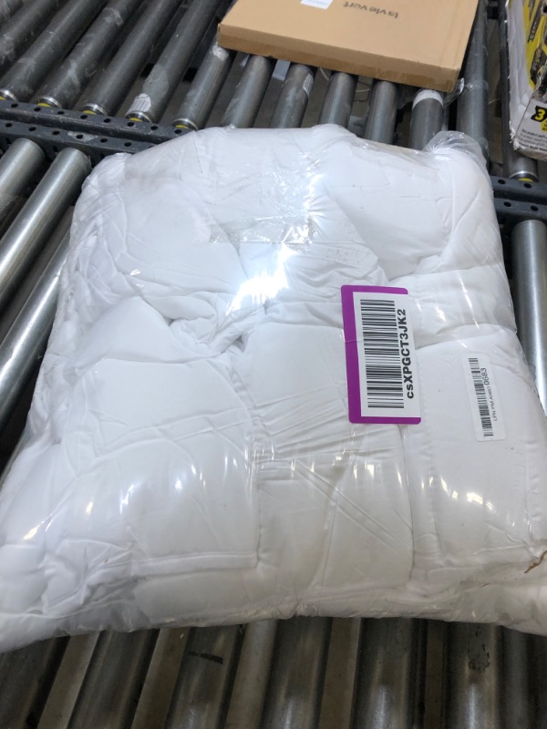 Photo 2 of ABOUTABED King Bedding Comforter Duvet Insert - All Season Goose Down Alternative - Ultra Soft Quilted Comforters with Corner Tabs- Hotel Collection Machine Washable?Solid White, King? Solid White King