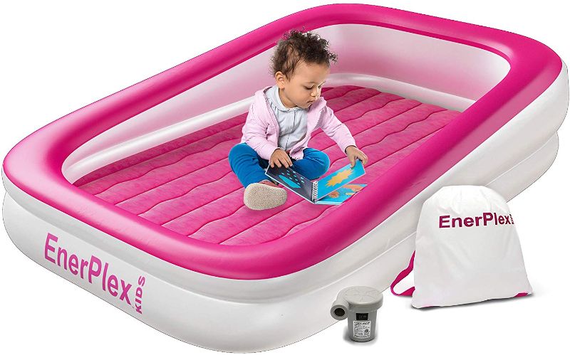 Photo 1 of EnerPlex Kids Inflatable Travel Bed with Pump Pink