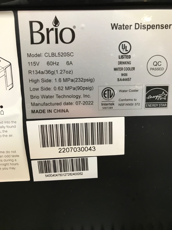 Photo 5 of Brio Self Cleaning Bottom Loading Water Cooler Water Dispenser – Limited Edition - 3 Temperature Settings - Hot, Cold & Cool Water - UL/Energy Star Approved
