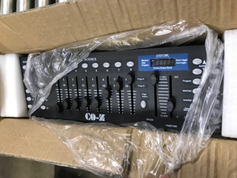 Photo 2 of DMX Controller 192 DMX 512 Controller for DJ Lights DMX Console Stage Light Controller for Light Shows, DJs Party Disco Pub Night Club Bars and Moving Heads
