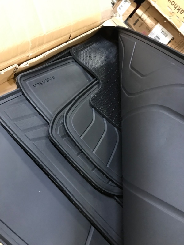 Photo 5 of Farasla All Weather Cargo Mats for Tesla Model Y 2020 2021 2022 (Set of 6) Full Set Cargo Mats