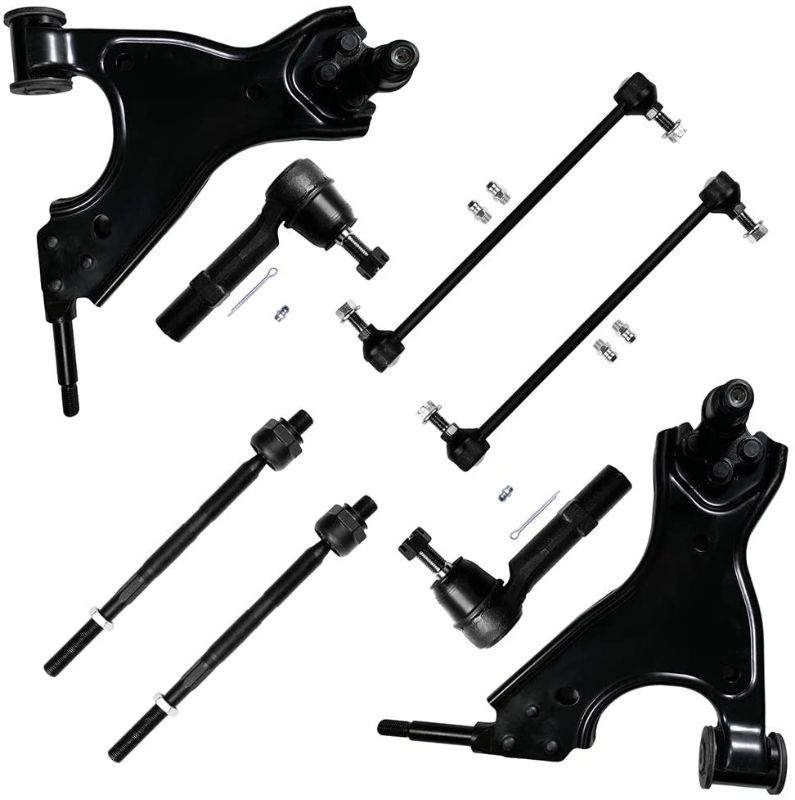 Photo 1 of ZENITHIKE 8PCS Suspension Kit Replacement For 2007-2017 for Saturn Outlook for Chevy Traverse for Buick for GMC Acadia Parts Front Lower Control Arm w/Ball Joint Outer Inner Tie Rods Sway Bar End Link
