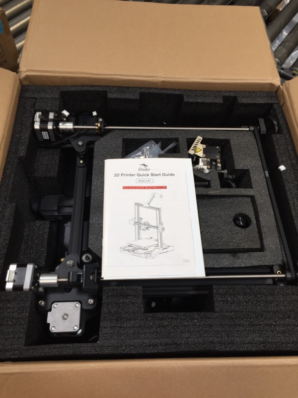 Photo 2 of Creality 3D Printer Ender 3 S1 with CR Touch Auto Leveling, High Precision Z-axis Double Screw, Removable Build Plate, Beginners Professional FDM 3D Printer 8.66"(L) x 8.66"(W) x 10.63"(H)
USED - UNABLE TO TEST