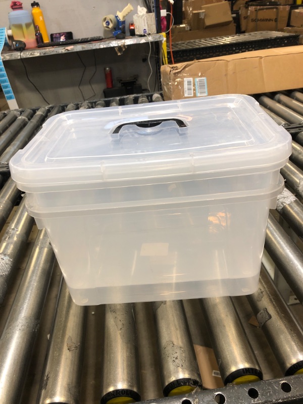 Photo 1 of 2 pack of clear bins