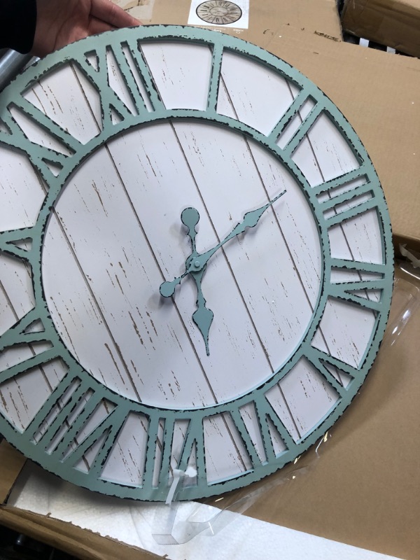 Photo 1 of 23" WOODEN WALL CLOCK
