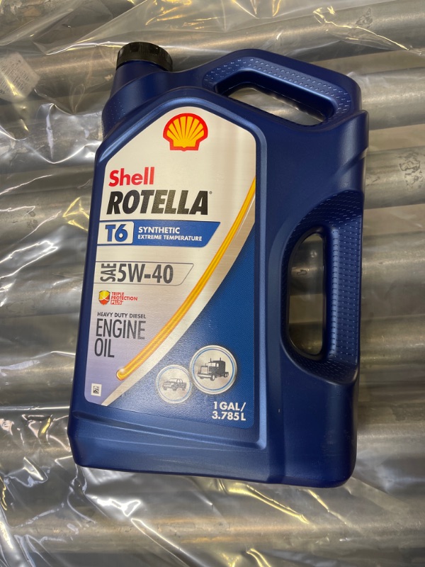 Photo 2 of Shell Rotella T6 Full Synthetic 5W-40 Diesel Engine Oil (1-Gallon, Single Pack)