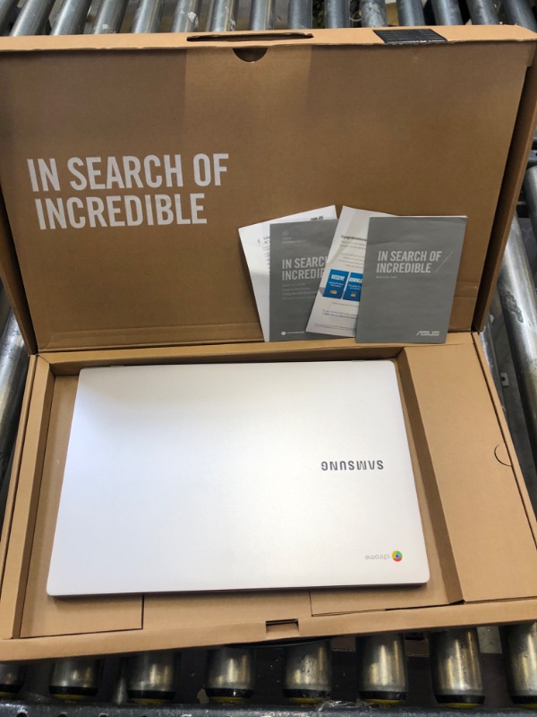 Photo 3 of ASUS - 17.3'' Chromebook - Intel Celeron N4500 - 4GB Memory - 64GB eMMC - Transparent Silver (CBX170C) / MISSING CHARGER 