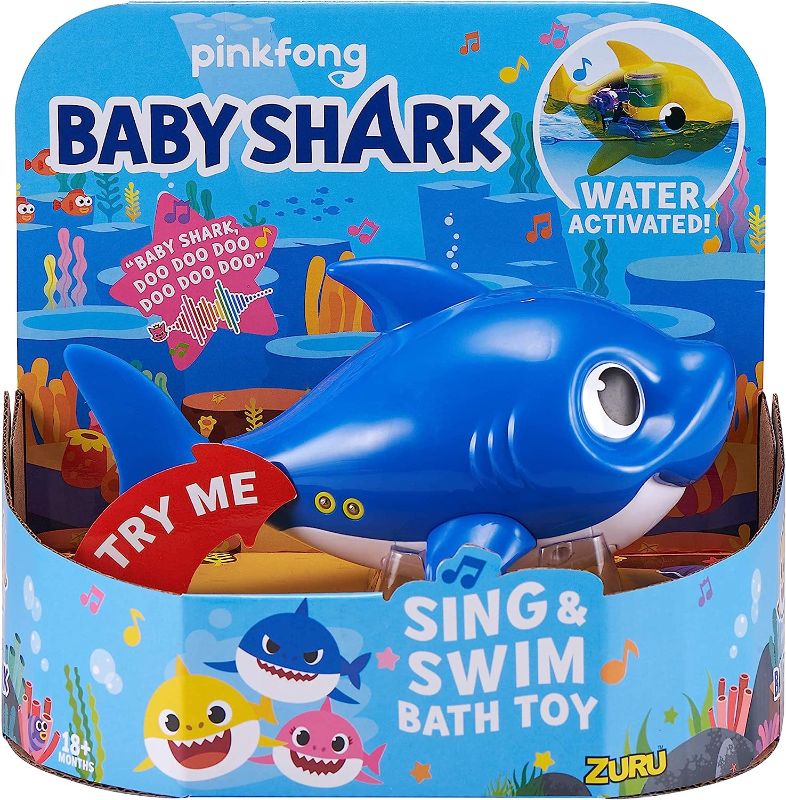 Photo 1 of Baby Shark Bath Toy - Baby Shark BLUE 