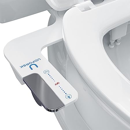 Photo 1 of UDFORSK Non-electric Bidet Toilet Seat Attachment Ultra-slim Bidet Attachment Front/Rear Wash Toilet Bidet Attachment Dual Retractable Spray with Nozzle Guard Door