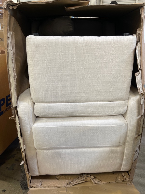 Photo 3 of Carter's by DaVinci Adrian Swivel Glider *DIRTY/SEVERE PACKAGE DMG* with Storage Ottoman in Performance Cream Linen