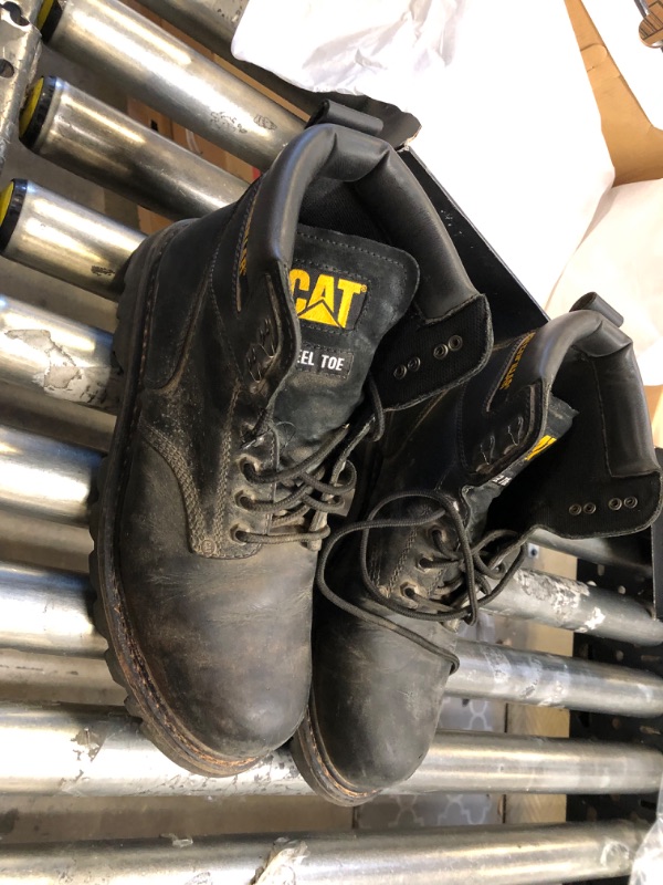 Photo 2 of CAT Men's Second Shift Steel Toe Work Boot 13 Black