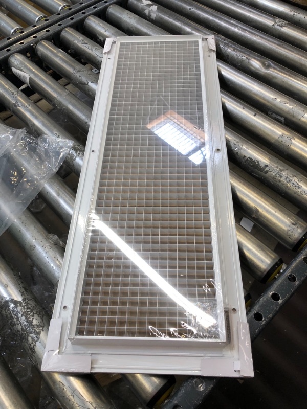 Photo 2 of 8" x 26" or 26" x 8" Cube Core Eggcrate Return Air Grille - Aluminum Rust Proof - HVAC Vent Duct Cover - White [Outer Dimensions: 10.75] 8 x 26 Return Grille