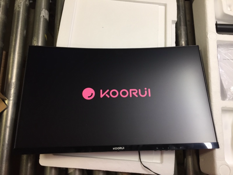 Photo 2 of KOORUI 24" Curved 60Hz Computer Monitor LED Monitor Full HD 1080P HDMI VGA, 1800R, Tilt Adjustment, Eye Care, Black 24N5C 23.6 inch/75HZ/Curved/FHD