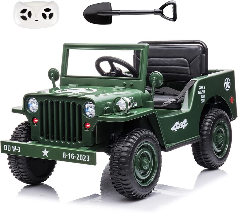 Photo 1 of AVRCECI Ride On Truck 12V Electric Vehicles Battery Powered Ride on Car Toys w/Four Wheels ,Remote Control, Music ,LED Lights, High and Low Speed for Boys Girls Toddlers(Green)
