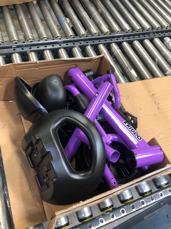 Photo 3 of KRIDDO Kids Tricycles Age 18 Month to 4 Years, Toddler Kids Trike for 1.5 to 3 Year Old, Gift Toddler Tricycles for 2 - 4 Year Olds, Trikes for Toddlers, Purple ------ OUT OF THE BOX NEW