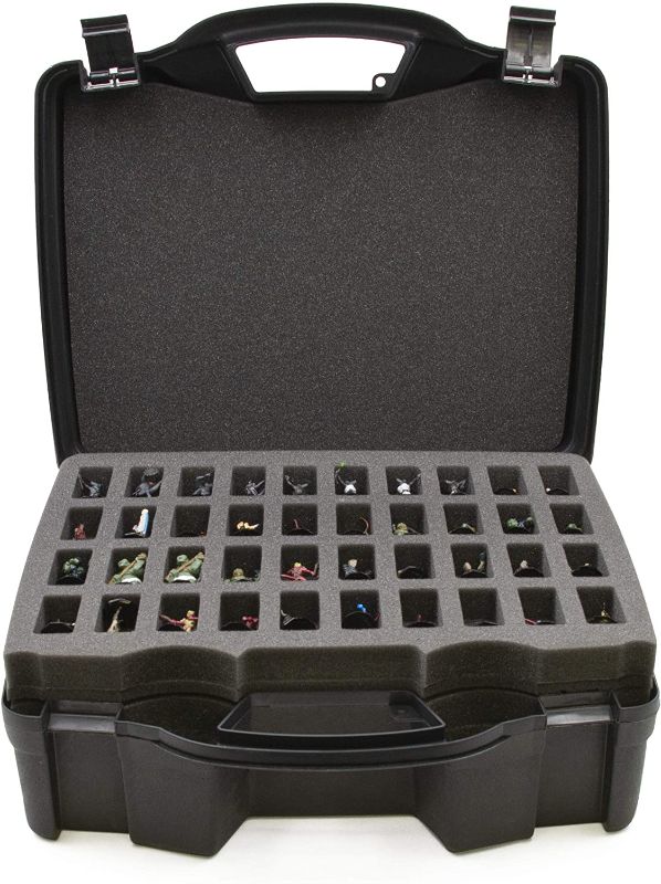 Photo 1 of CASEMATIX MINIATURE STORAGE HARD SHELL FIGURE CASE - 80 SLOT FIGURINE CARRYING CASE WITH CUSTOMIZABLE FOAM COMPATIBLE WITH WARHAMMER 40K, DND & MORE!
