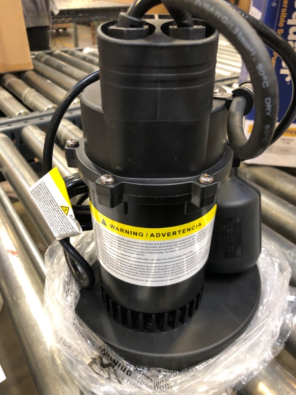 Photo 1 of Acquaer 1/3HP Sump Pump, 3040GPH Submersible Clean/Dirty Water Pump with Automatic Float Switch and 10ft Power Cord Sub Pump for Basement, Pool, Pond, Drain, Flooded Cellar, Aquarium and Irrigation 1/3HP 3040GPH