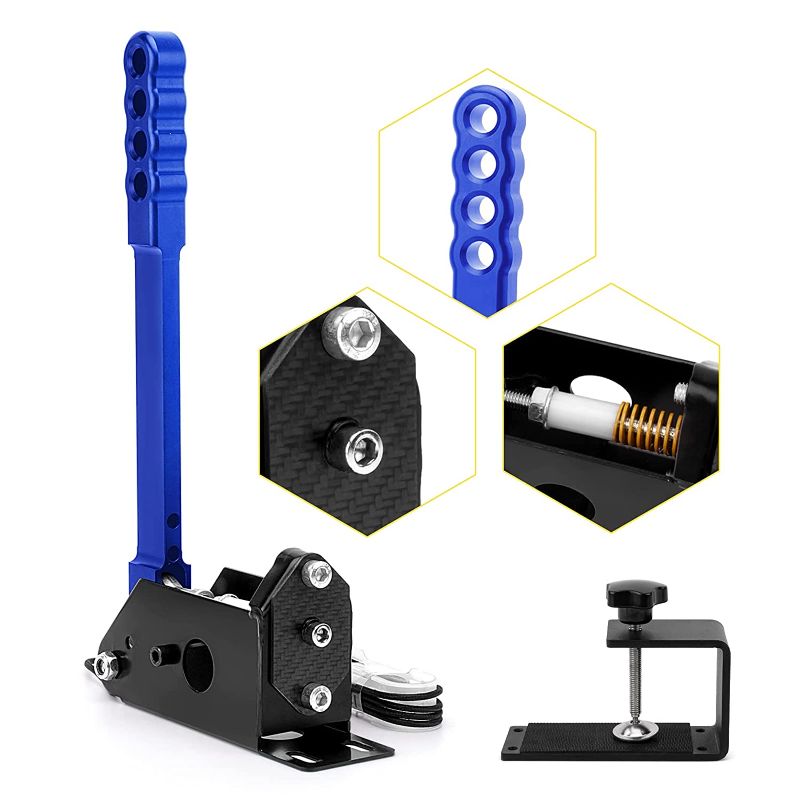 Photo 1 of 64 Bit USB PC Racing Sim Handbrake,Compatible with Logitech G27 G29 G920 T500 T300 Linear E Brake for Sim Racing Games DiRT Rally 2/4,LFS,Project CARS 2/3,Assetto Corsa ,WRC 7/8/9,Forza Horizon 4/5,Fanatecosw PC Windows Hall Sensor with 78 inch USB Cable 