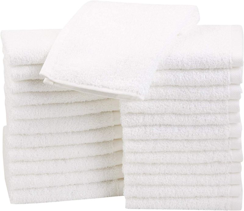 Photo 1 of Amazon Basics Fast Drying, Extra Absorbent, Terry Cotton Washcloths