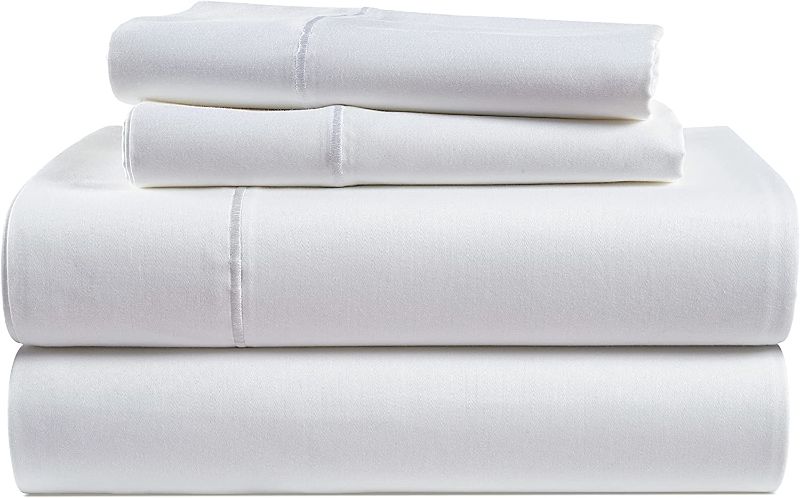 Photo 1 of 100% Cotton King Size Sheets - 600 Thread Count 4 Pc King Sheets, Long Staple Cotton King Bed Sheets