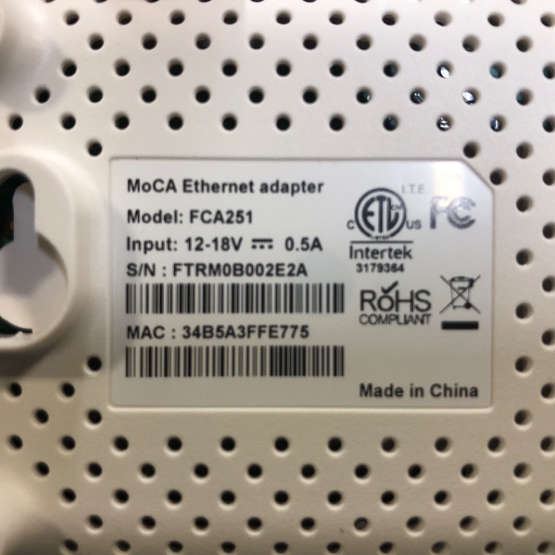 Photo 6 of NBS Frontier Fios Formerly Verizon WF-803 FT MoCA 2.5 to Ethernet Bridge WAN/Full/LAN Selector Up to 2.5Gbps Bandwidth with existing coaxial Cables Great Companion for Home mesh Wi-Fi, White
