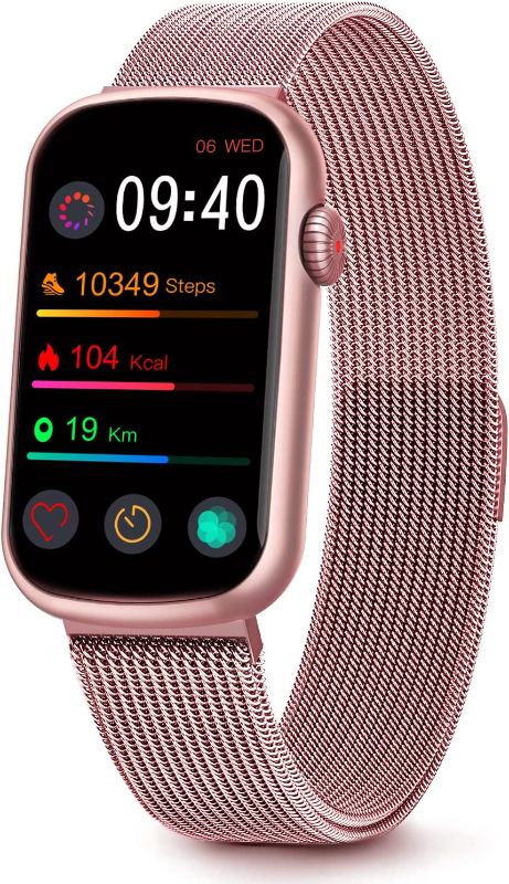 Photo 1 of MorePro Fitness Tracker with Heart Rate Monitor, Blood Pressure Watch for Women, Waterproof Fitness Watch with Blood Oxygen Sleep Tracking, Activity Step Tracker Calorie Counter for Android iOS