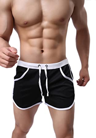Photo 1 of AOQIANG Mens Side Pocket Front Tie Inner Pouch Beach Shorts Sport Boxer Swim Trunks Medium
