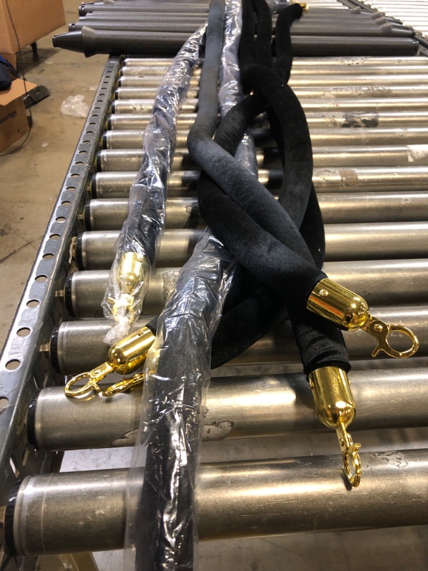 Photo 1 of 6 Pack Velvet Stanchion Rope, 5 Feet Crowd Control Stanchion Ropes Safety Barrier with Gold Plated Hook for Carpet Events Movie Theaters Grand Openings... STOCK PHOTO USED AS REFERENCE.