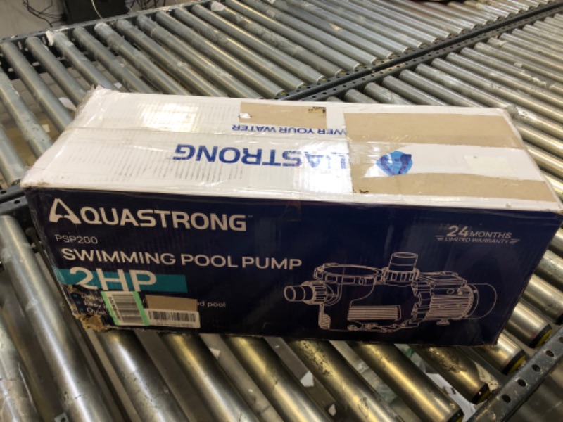Photo 1 of Aquastrong 2 HP In/Above Ground Single Speed Pool Pump, 115V, 8917GPH, High Flow, Powerful Self Primming Swimming Pool Pumps with Filter Basket