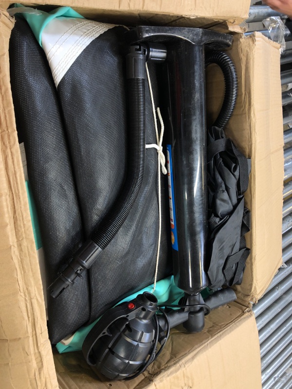 Photo 1 of Floating Dock - Inflatable Platform for Lake Floats Swim Dock 6 Inch Thick, 10ft/ 8ft/ 6ft Inflatable Island Pad Water Floating Mat for Boating, River, Pool, Ocean with Electric Air Pump 10ft Circular Mesh Mint Green