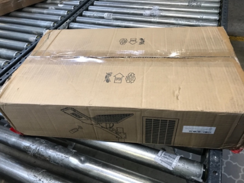 Photo 1 of A-ZONE 600W Solar Street Lights Outdoor, 50000LM High Brightness Dusk to Dawn LED Lamp, Street Solar Lights, with Remote Control, IP65 Waterproof for Parking Lot, Yard, Garden, Patio, Stadium 600W for Large Areas(Stadium etc.)