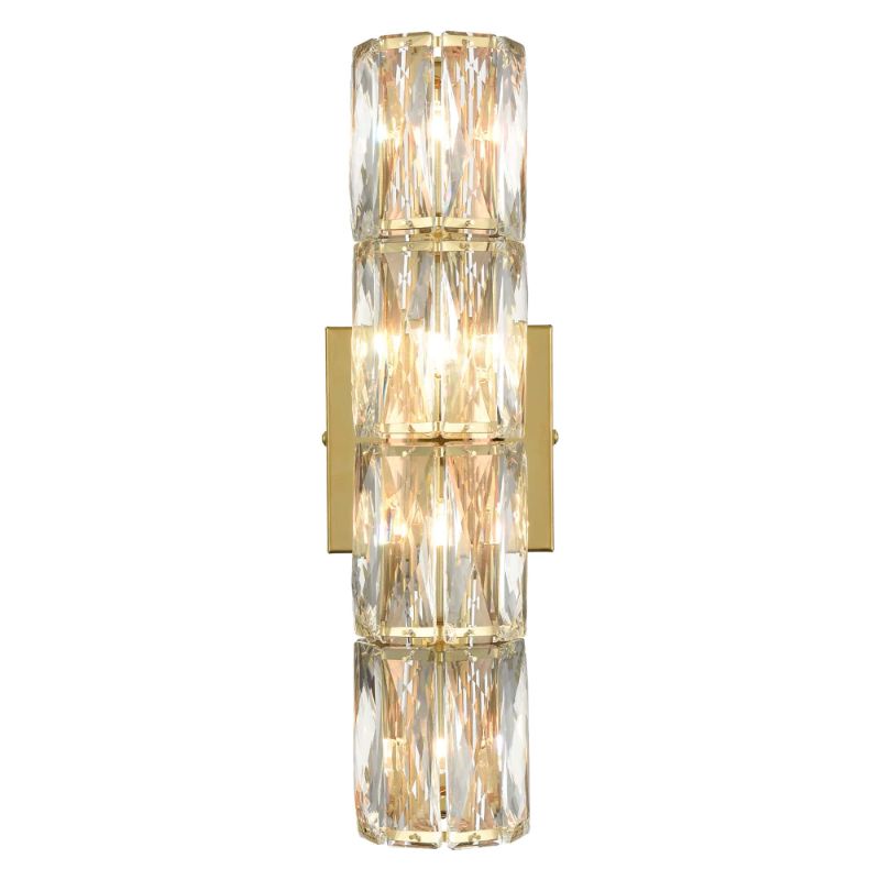 Photo 1 of 4-Light Crystal Wall Sconce Modern Gold Bathroom Light Fixtures * LOOSE HARDWARE* 