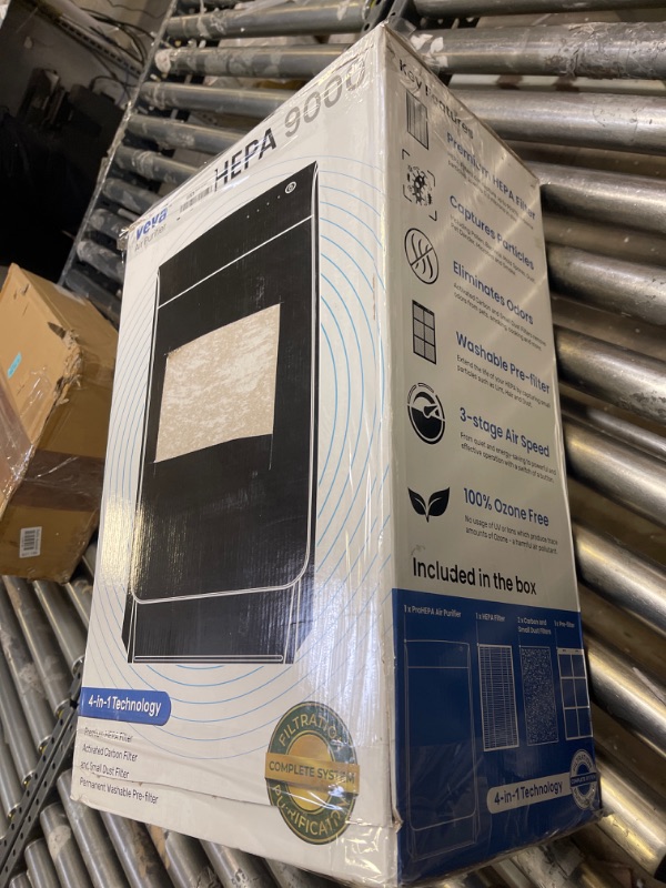 Photo 2 of VEVA Air Purifier Large Room - NEW SEALED PRIOR TO INPSECTION VProHEPA 9000 Premium Air Purifiers for Home w/ H13 Washable HEPA Filter for Smoke, Dust, Pet Dander & Odor - Black