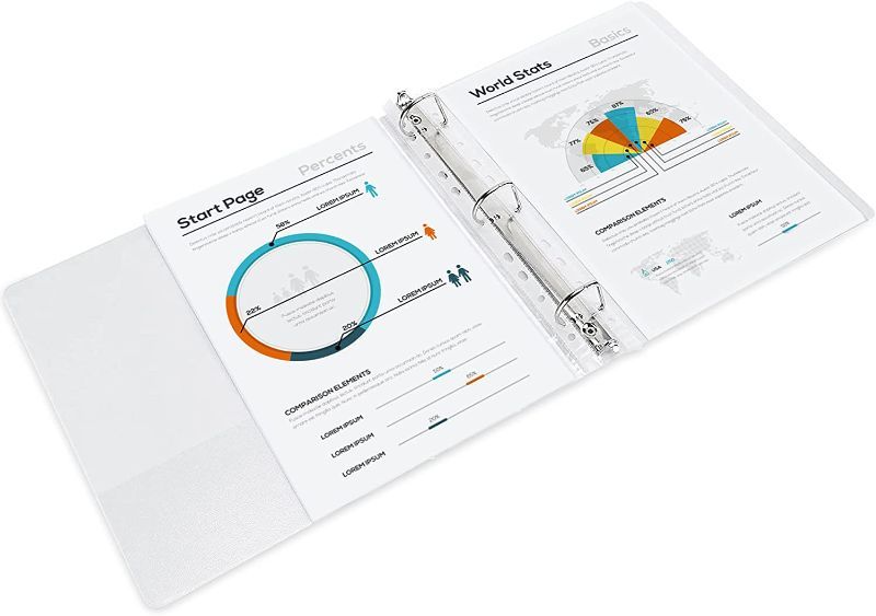 Photo 1 of 3 Ring Binder with 2 Inch D-Ring and Clear Overlay * MINOR MARKINGS* 