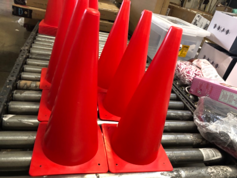 Photo 3 of 15 inch Traffic Cones,7 Pack Road Plastic Parking Cones, Orange 7 pack-Orange