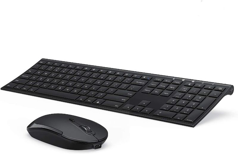 Photo 1 of Wireless Keyboard and Mouse Combo, EDJO Full-Sized 2.4GHz USB Computer Wireless Keyboard and Wireless Optical Mouse for Windows, Mac, Laptop/Desktop/PC
